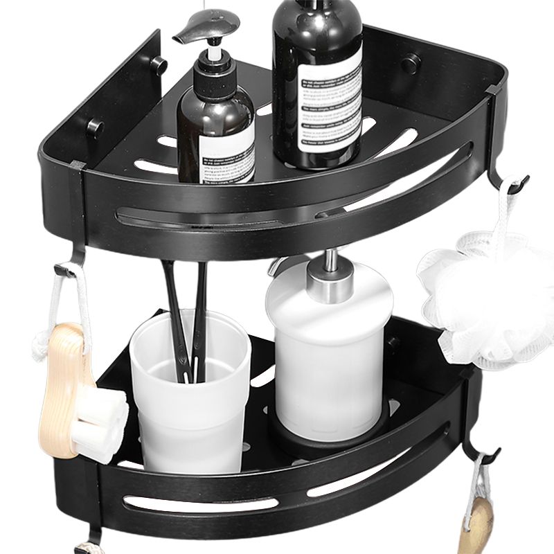 Avtoit | Black/Silver Bath Set Modern 1/2/3-Piece Anti-Rust Bath Rack