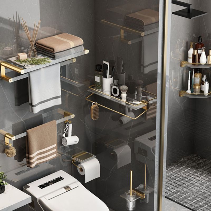 Avtoit | Modern Bathroom Accessory Set Bathroom Shelf Gold Towel Holder Bathroom Hardware Set