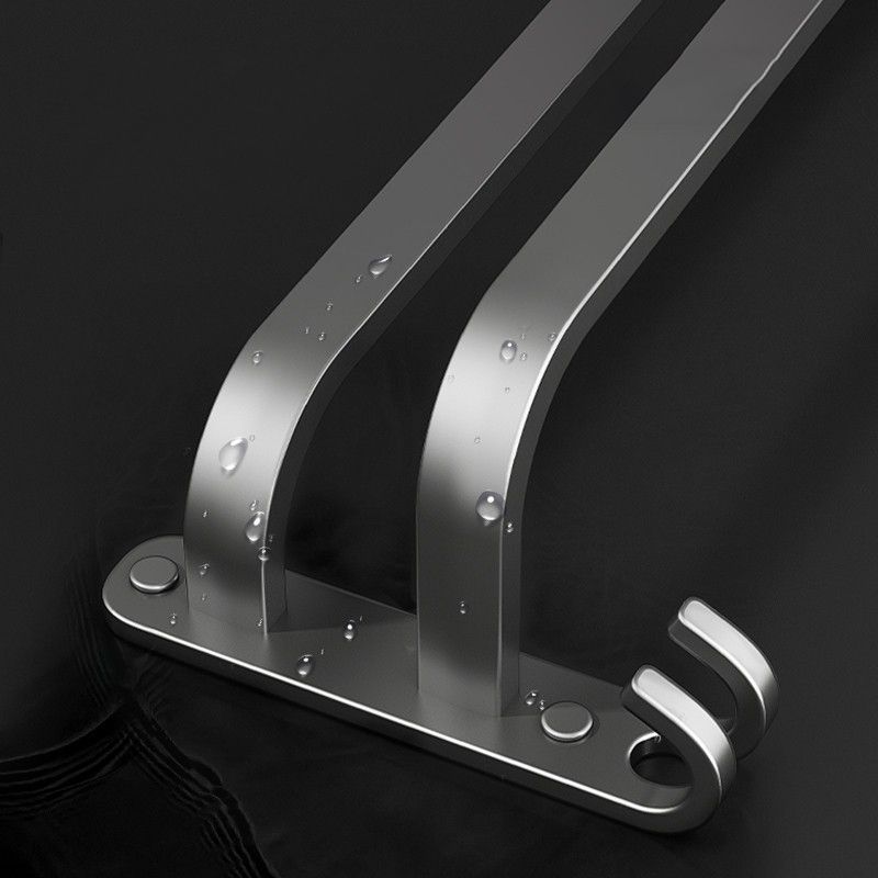 Avtoit | 2-piece modern bathroom accessory set made of aluminum matte gray towel bar