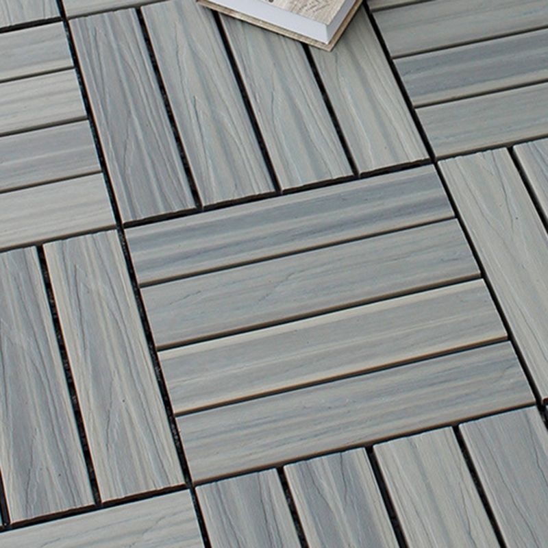 Avtoit | 12" X 12" 4-Slat Square PVC Floor Tiles With Interlocking Installation Floor Plates Tiles