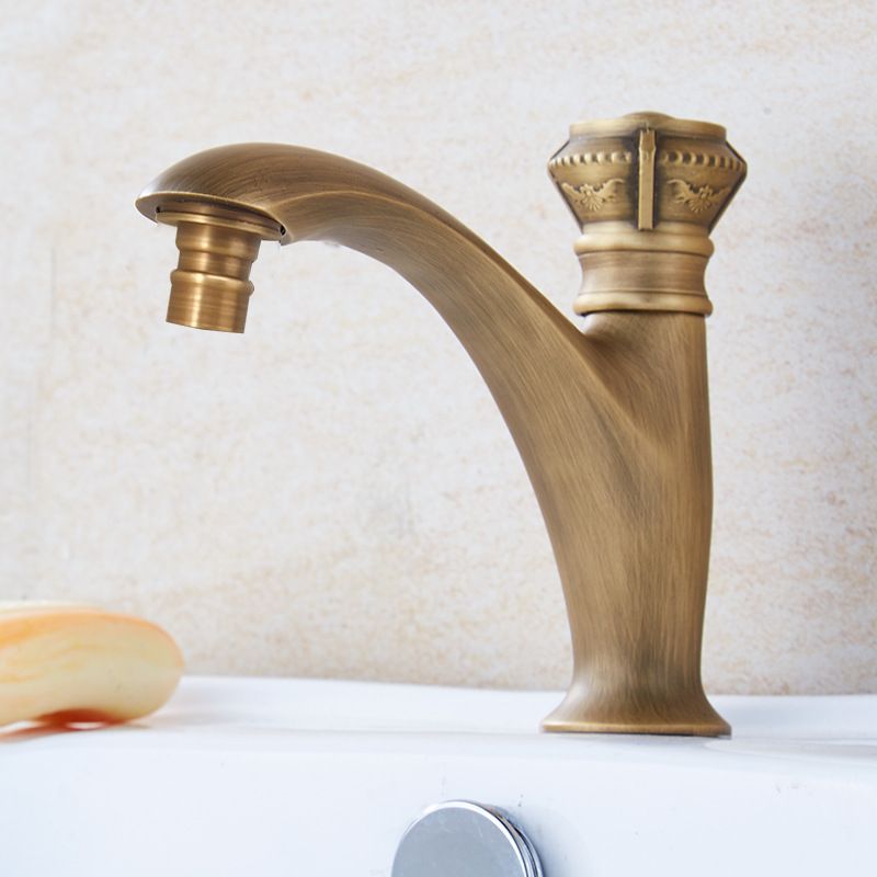 Avtoit | Brass farmhouse sink faucet single-hole faucet knob handle bathroom faucet