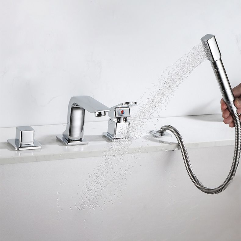 Avtoit | Bathroom faucet lever handle brass handheld shower sink faucet