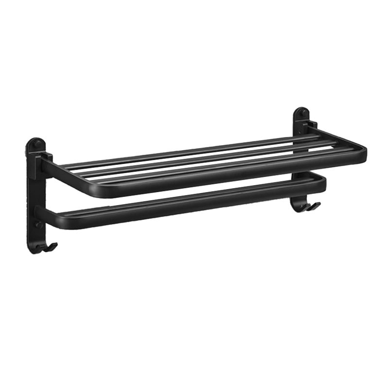 Avtoit | Matt Black 5-piece Modern Bathroom Accessory Set with Shelf/Tower Bar & Paper Holder