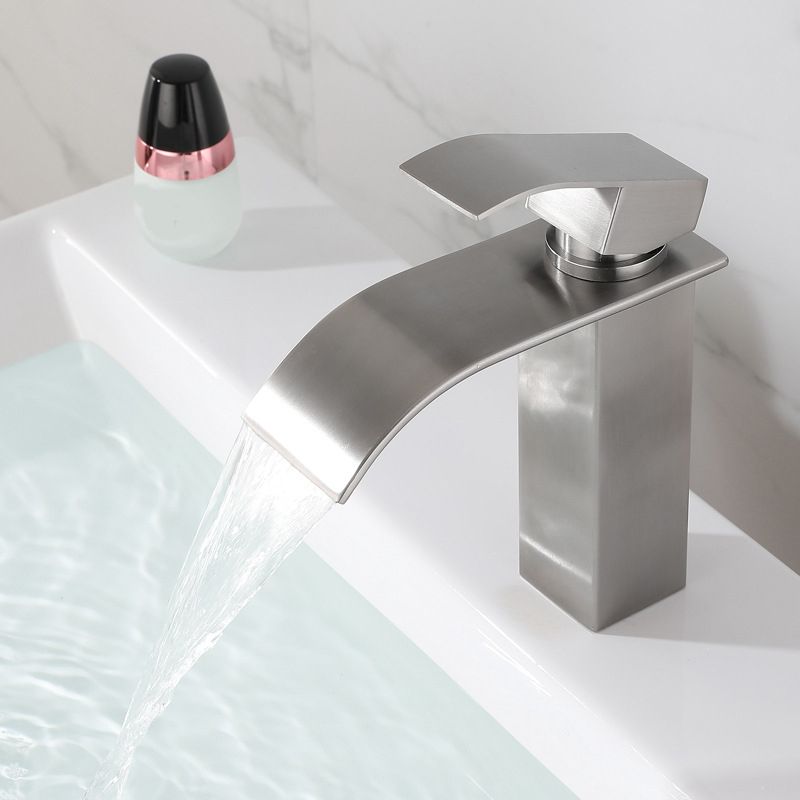 Avtoit | Industrial Faucets Faucet Stainless Steel Lever Handles Waterfall Spout Bathroom Faucet