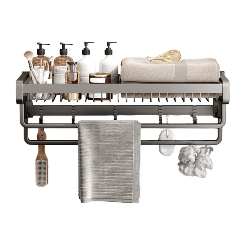 Avtoit | Contemporary bathroom accessory set made of matte stainless steel-aluminum with bathrobe hook/towel rail