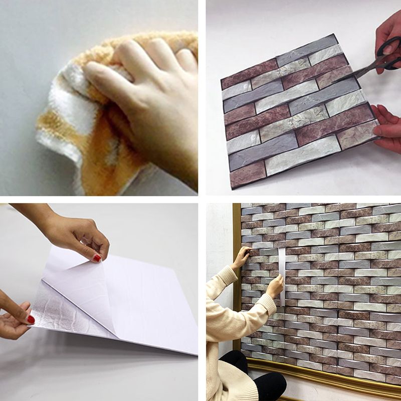 Avtoit | Modern PVC Field Tile/Single Tile Rectangular Peel and Stick Wall Tile