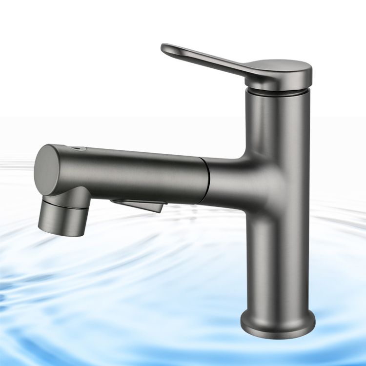 Avtoit | Extendable Bathroom Faucet Brass Modern Faucet with Water Hose