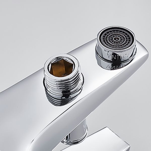 Avtoit | Contemporary Wall-Mounted Bathroom Faucet Lever Handles 2-Hole Faucet Brass Faucet