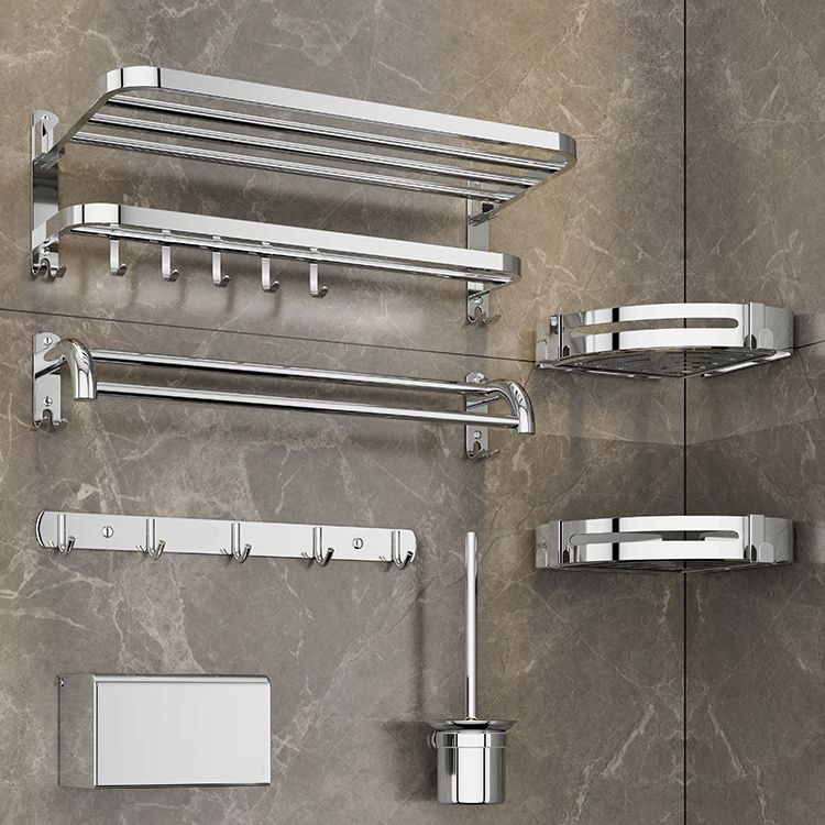 Avtoit | Modern Bathroom Accessory Set Made of Chrome-Plated Stainless Steel with Bathrobe Hook/Towel Bar