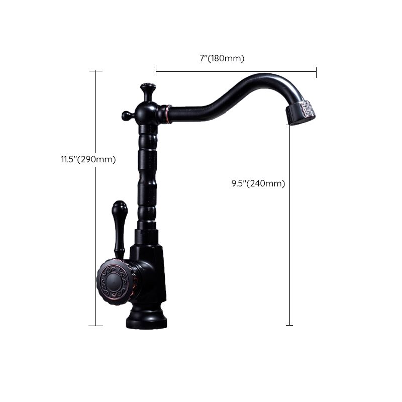 Avtoit | Glam Style Sink Faucet with Swivable Spout and Lever Handle