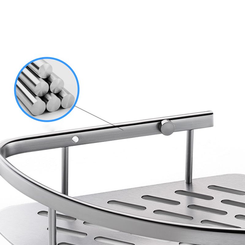 Avtoit | 3-piece modern bathroom accessory set aluminum bathroom shelf in silver