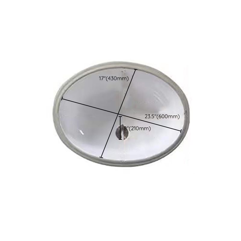 Avtoit | Modern Under-mount Sink Oval Porcelain with Pop-Up Drain Sink