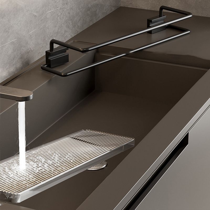 Avtoit | Mattes Black Bathroom Hardware Set Metal & Acrylic Bathroom Shelf/Towel Holder/Bathrobe Hook