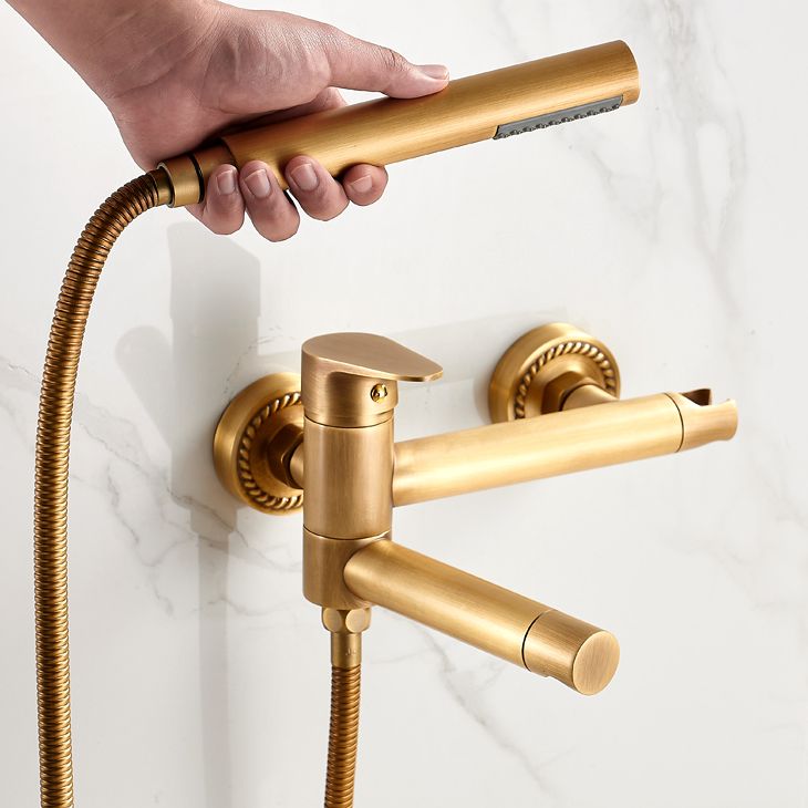 Avtoit | Contemporary Wall Mounted Bathtub Filler Single Handle Metal Faucet