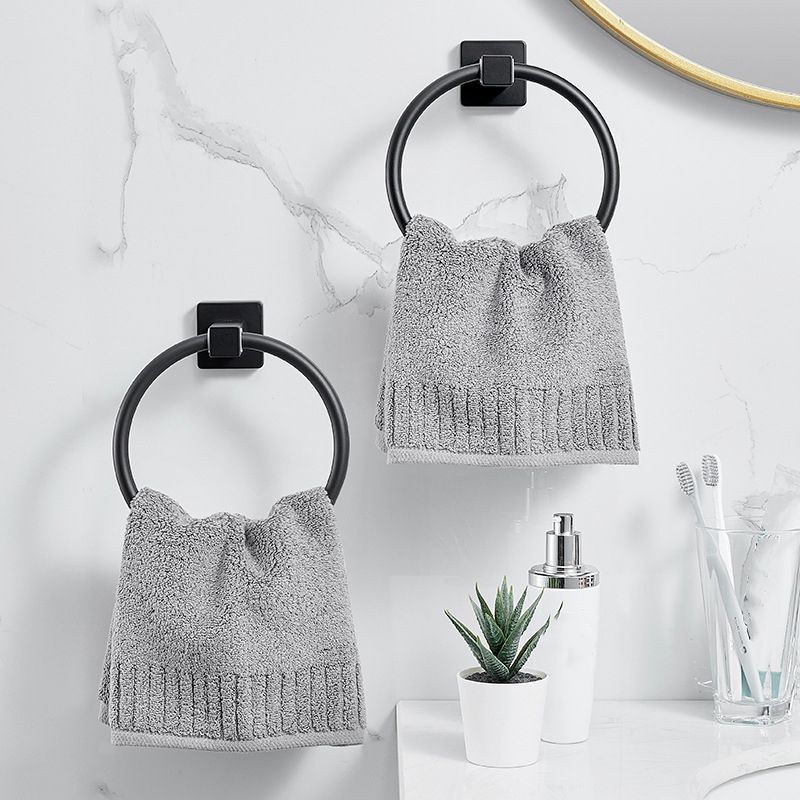 Avtoit | Traditional Bathroom Accessories Set Black Towel Ring Bathroom Shelf Bathroom Accessories Set