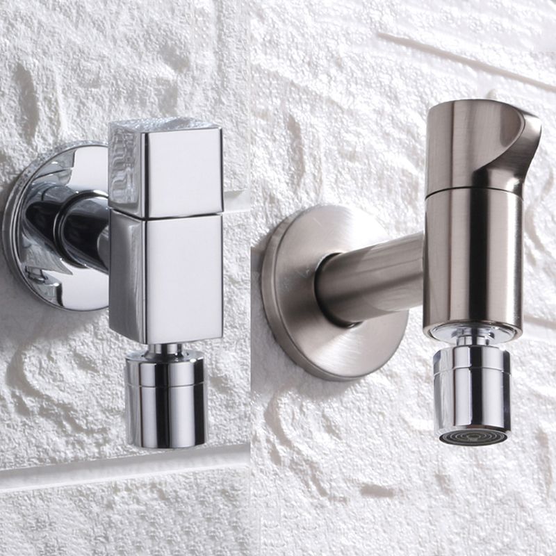 Avtoit | Contemporary Wall Mounted Bathroom Faucet Knob Handle Solid Brass Round Faucet