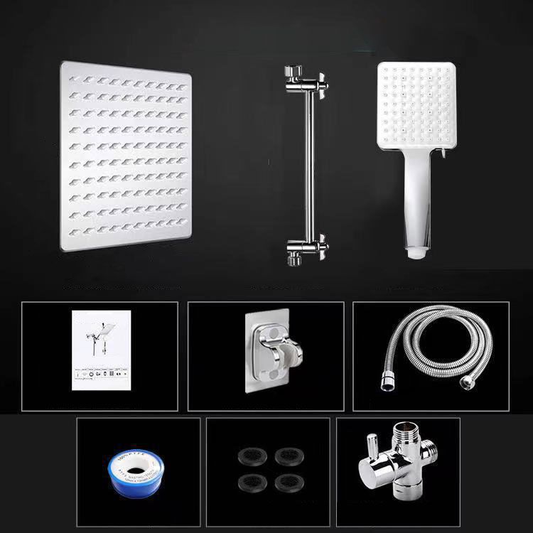 Avtoit | Contemporary Pull Down Dual Shower Head Square High Arc Shower Head Combo in Chrome