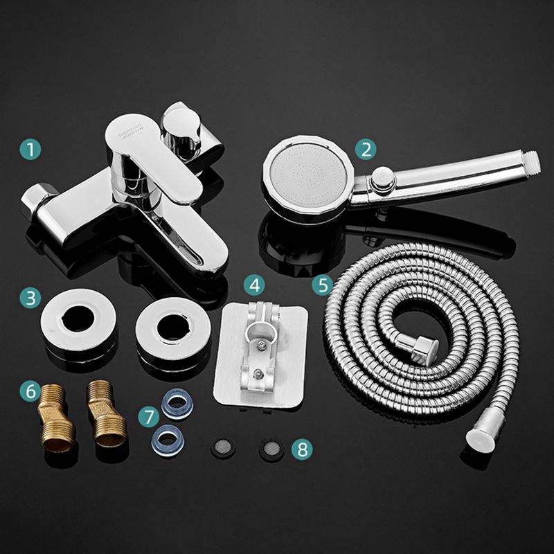 Avtoit | Single Lever Bath Mixer 2 Holes Wall Mounted Hand Shower Low Arc Tub Filler