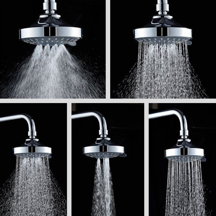 Avtoit | Modern Standard 5 Settings Shower Head Round Metal Adjustable Spray Pattern Shower Head