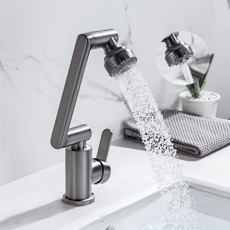 Avtoit | Contemporary Centerset Faucet Lever Handles Low Arc Stainless Steel Faucet