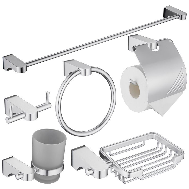 Avtoit | 6-piece Chrome Bathroom Accessory as Individual Piece or as Set with Towel Ring Bar
