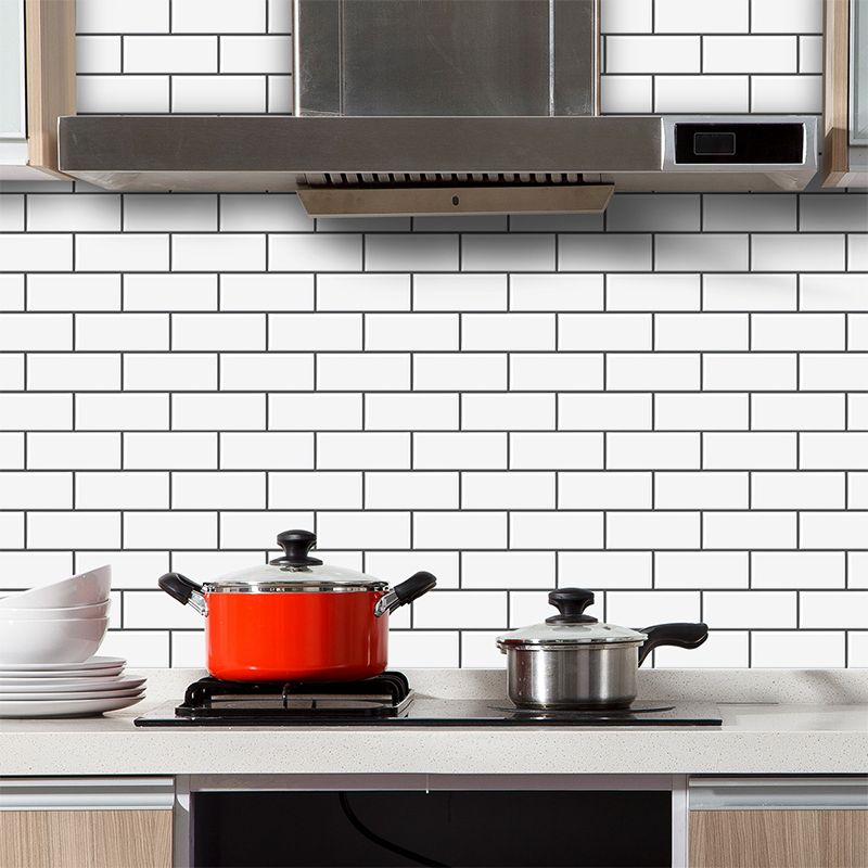 Avtoit | Tile Peel & Stick Rectangle Waterproof Solid Plastic Peel & Stick Subway Tile for Shower
