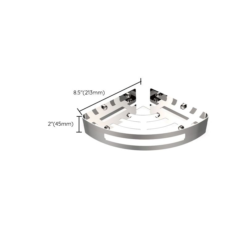 Avtoit | Polished Chrome Modern Bathroom Accessories Set Stainless Steel Triangular Shower Shelf