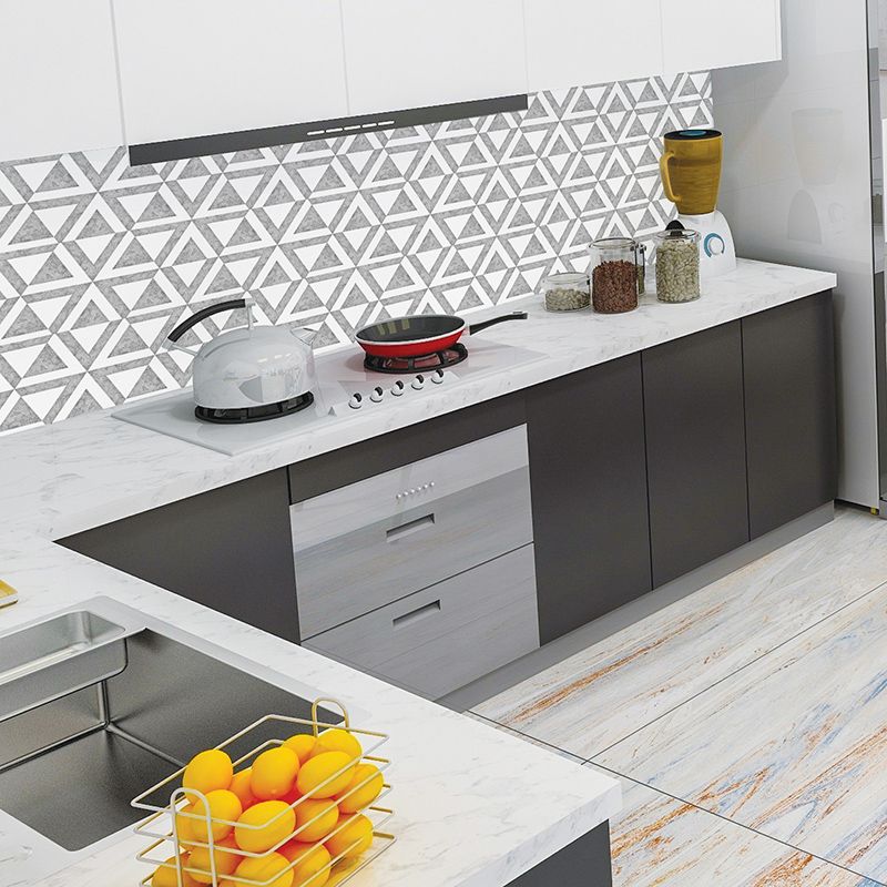 Avtoit | PVC Peel & Stick Tile Kitchen waterproof splash guard Peel and Stick Wall Tile Set of 18