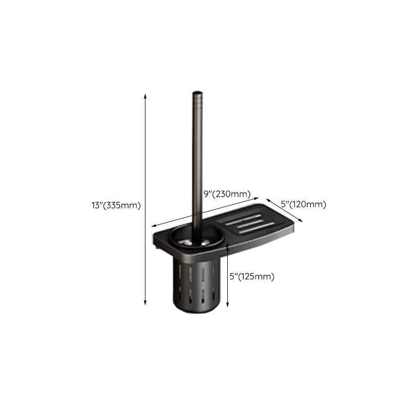 Avtoit | Classic Bathroom Accessories Set in Aluminum Black Finish Bathrobe Hook/ Towel Bar