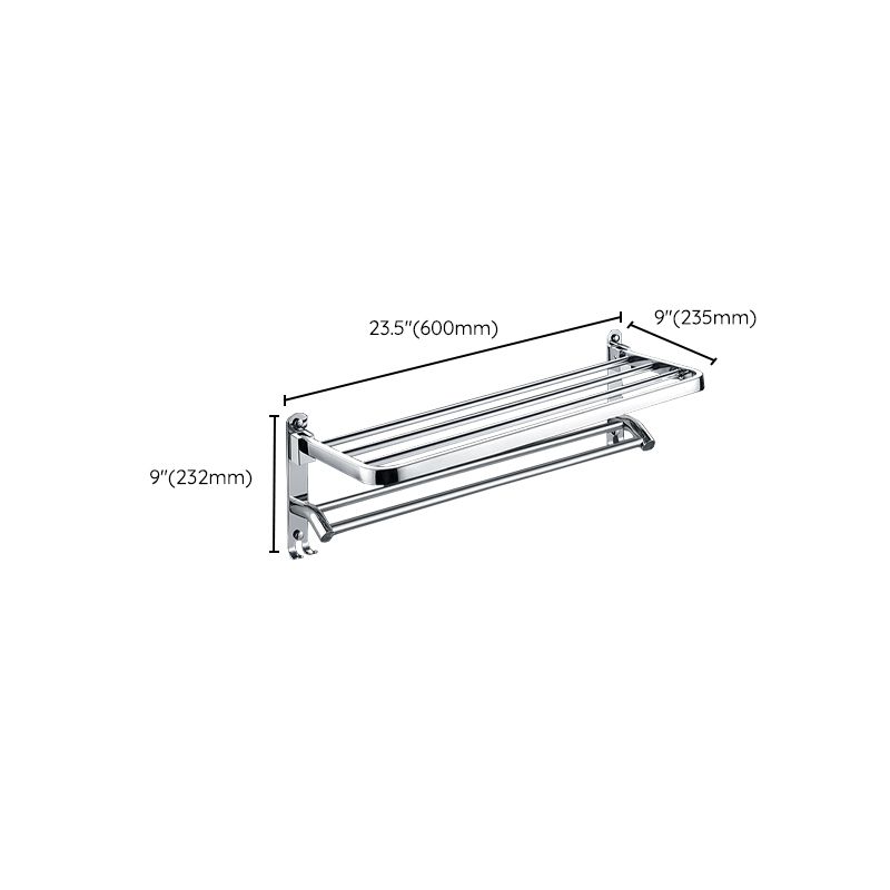 Avtoit | Chrome Modern Bathroom Hardware Set Stainless Steel Towel Hook/Towel Rail & Bathroom Shelf