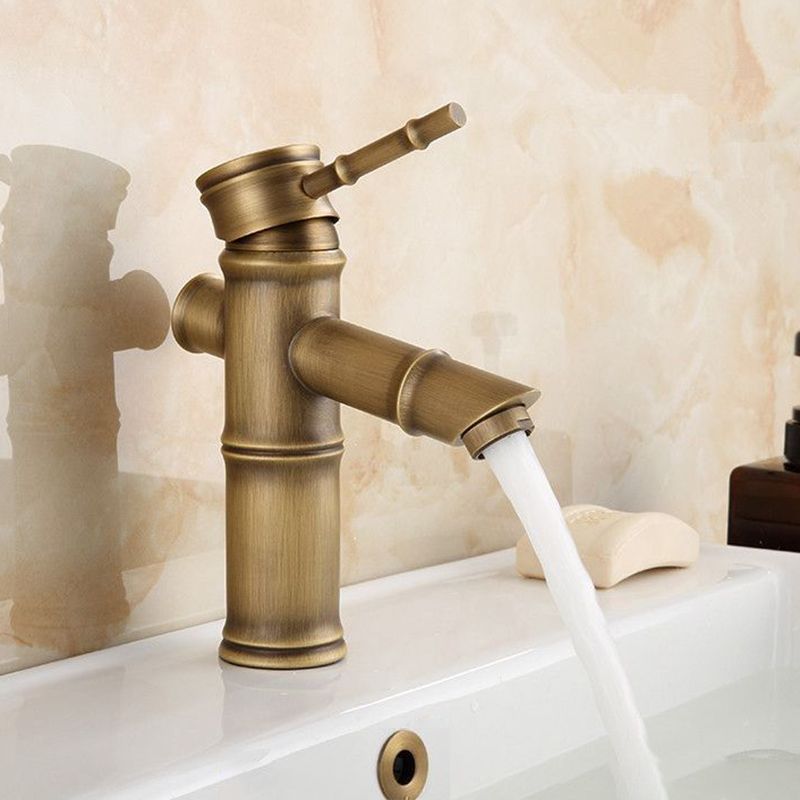 Avtoit | Farmhouse Brass Bathroom Faucet With Lever Handle Single Hole Sink Faucet