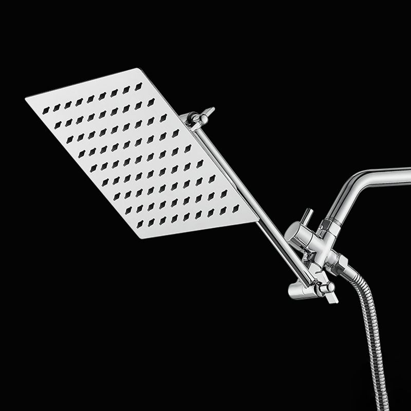 Avtoit | Silver Square Fixed Shower Head Modern Style Wall Mounted Shower Head