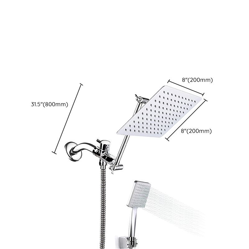 Avtoit | Contemporary Shower Combination Shower Head with Double Shower Head Ceiling Mounted Square Shower Head