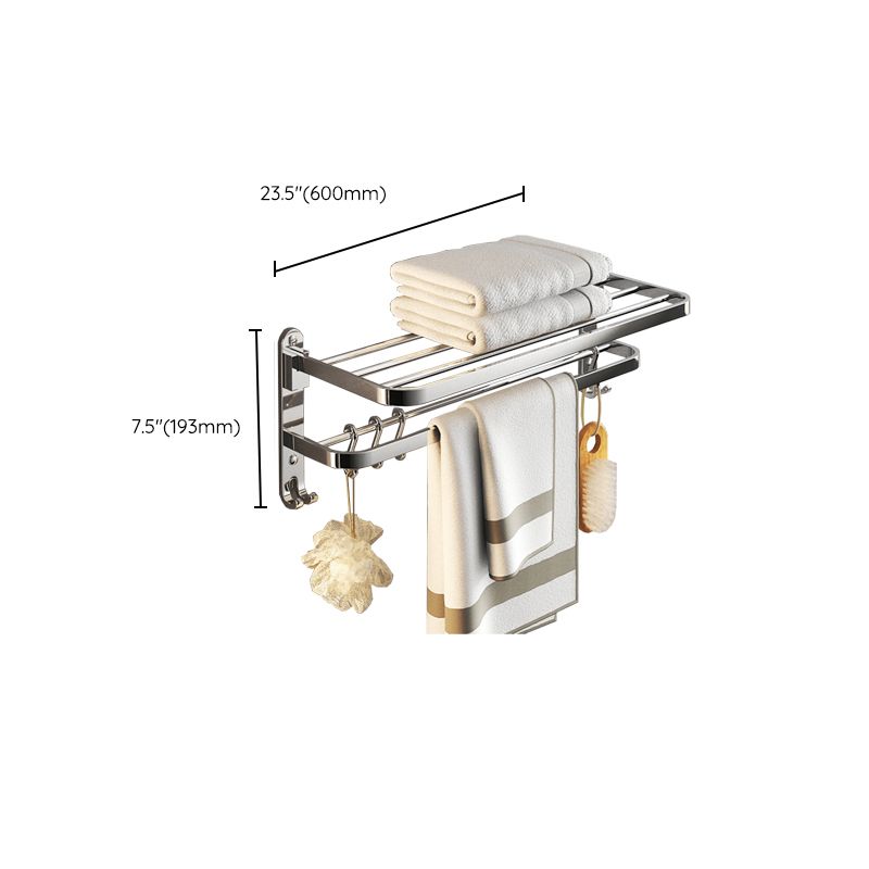 Avtoit | Chrome Modern Bathroom Hardware Set Stainless Steel Towel Hook/Towel Rail & Bathroom Shelf