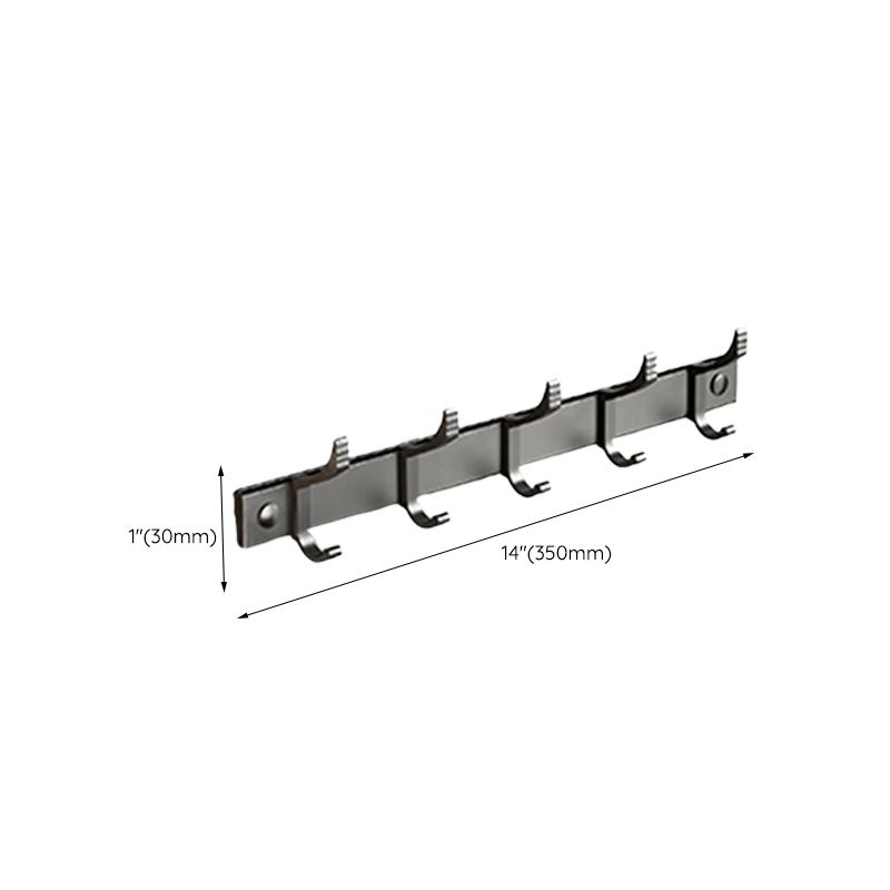 Avtoit | Classic Bathroom Accessories Set in Aluminum Black Finish Bathrobe Hook/ Towel Bar
