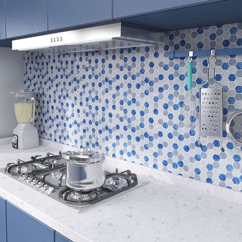Avtoit | Polygon Metal Peel and Stick Back Wall Tile PVC Peel and Stick Tile for the Kitchen