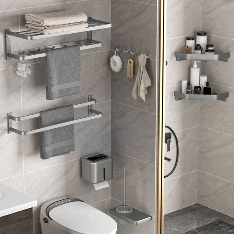 Avtoit | Modern Gray Bathroom Accessory Kit Paper Holder Bath Shelf Bathroom Hardware Set
