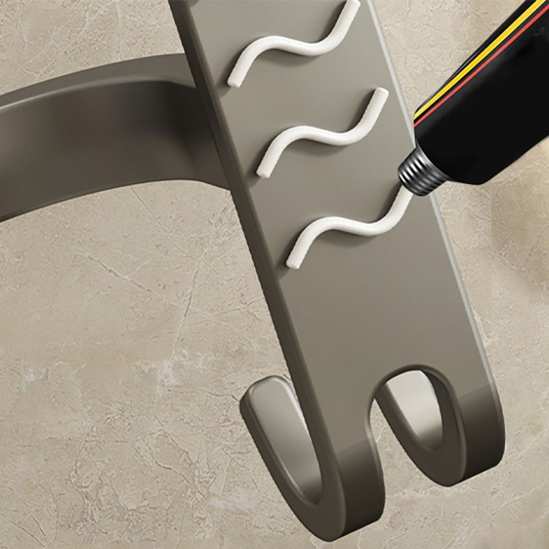 Avtoit | 2-piece modern bathroom accessory set made of aluminum matte gray towel bar