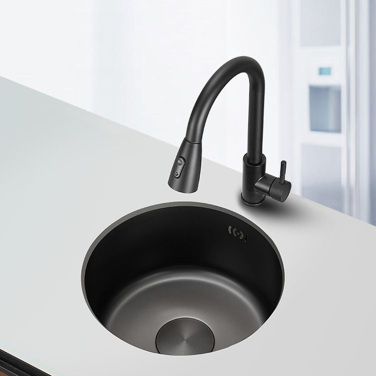 Avtoit | Kitchen Sink Round Single Bowl Color and Scratch Resistant Under-mounted Stainless Steel Kitchen Sink