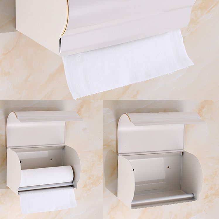 Avtoit | Vintage Bathroom Accessory Set Aluminum Paper Holder in White