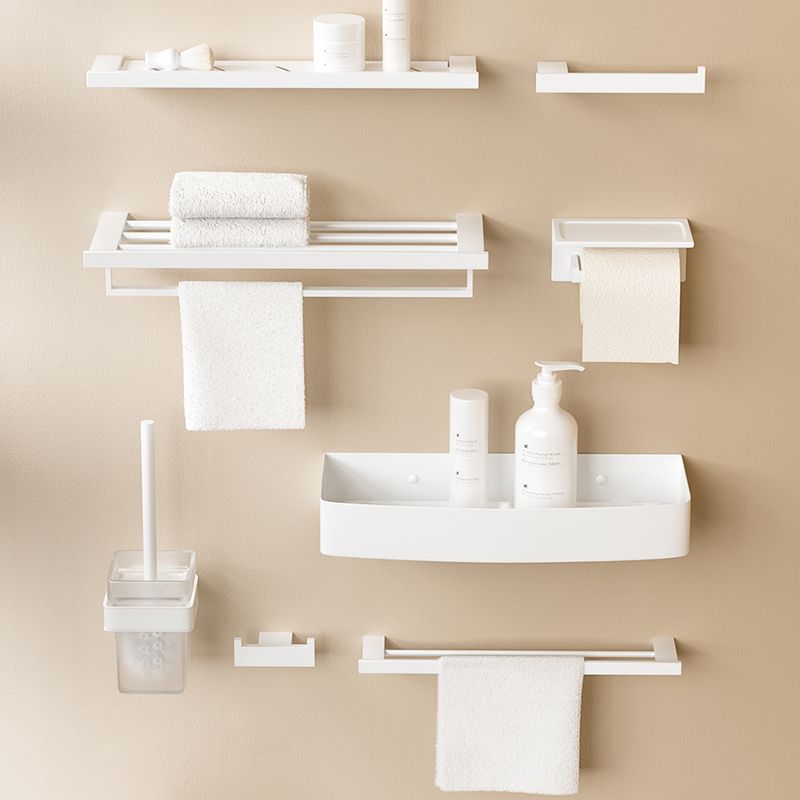 Avtoit | Modern White Bathroom Accessory Set Stainless Steel Bath Hardware Set
