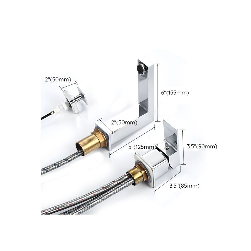 Avtoit | Contemporary Bath Faucet Trim Deck Mounted Low Arc Bathroom Faucet