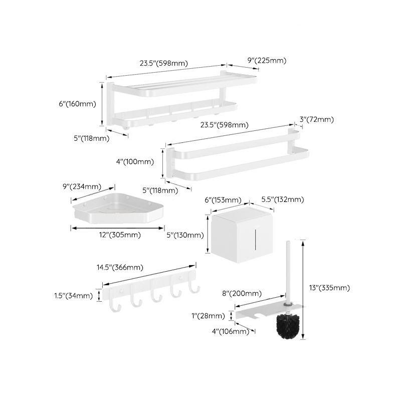 Avtoit | Modern Bathroom Accessories Set Paper Holder Bathroom Shelf Bathroom Accessories Kit