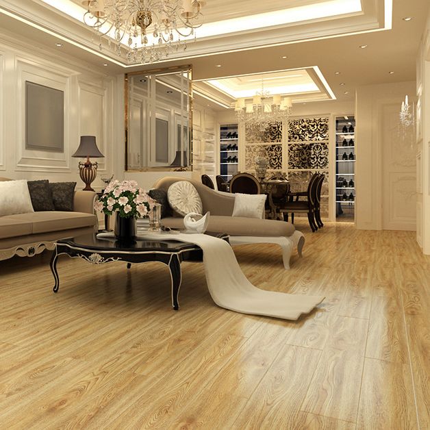 Avtoit | Brown Laminate Flooring Scratch Resistant Natural Oak Laminate with Click Lock