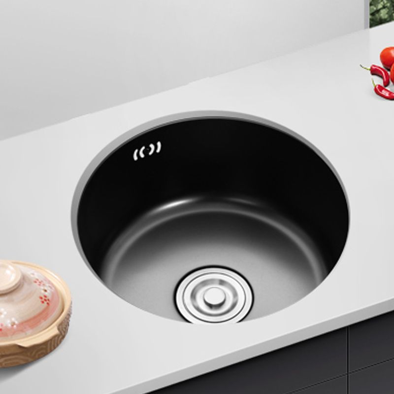 Avtoit | Single Bowl Kitchen Sink Round Stainless Steel Sink with Drain Strainer Kits