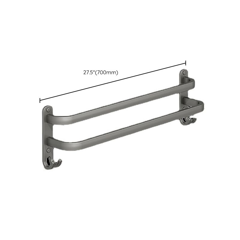 Avtoit | 2-piece modern bathroom accessory set made of aluminum matte gray towel bar