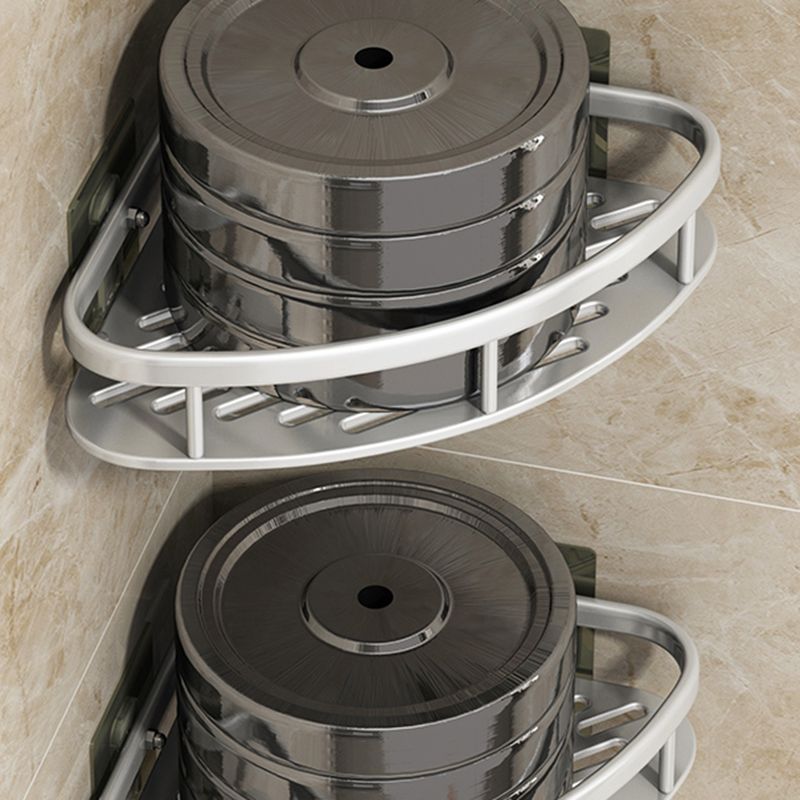 Avtoit | Silver/Black Bathroom Accessories Set Modern 1/2/3 - Piece Bathroom Shelf