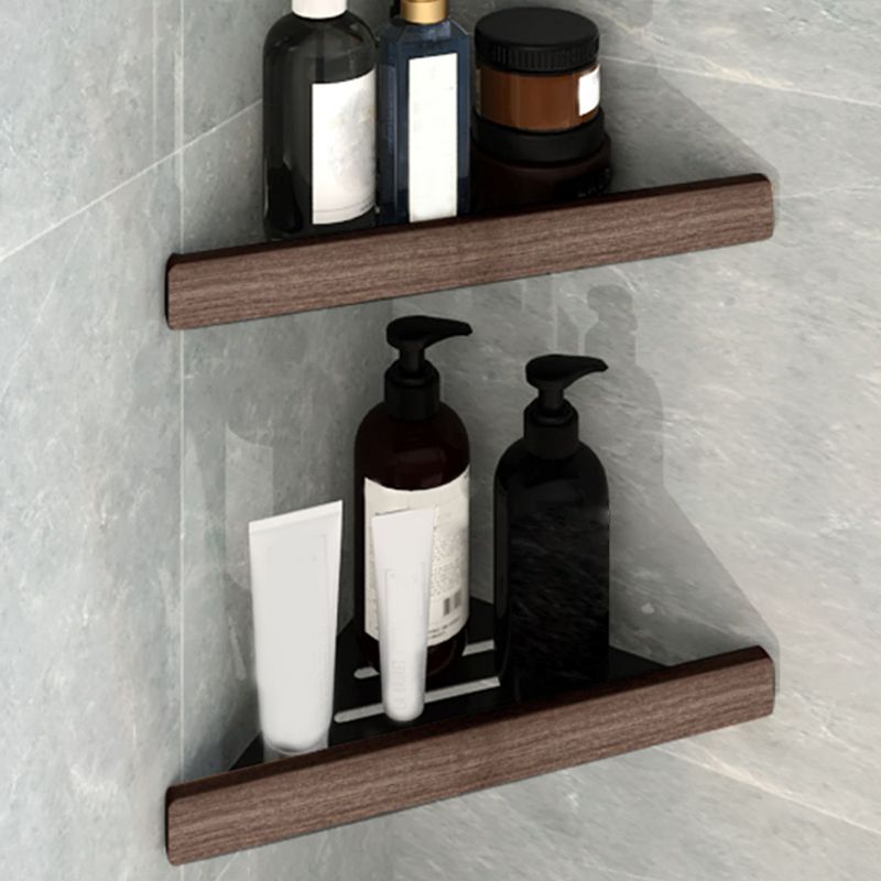 Avtoit | 7-piece bathroom accessory set metal bath set with wood accents