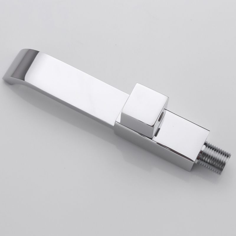 Avtoit | Contemporary Wall Mounted Bathroom Faucet Handle Knob Solid Brass Square Faucet