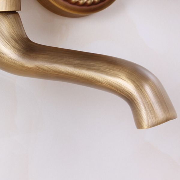 Avtoit | Traditional Wall-Mounted Metal Bathtub Filler Double Handles Waterfall Bathtub Faucet Trim